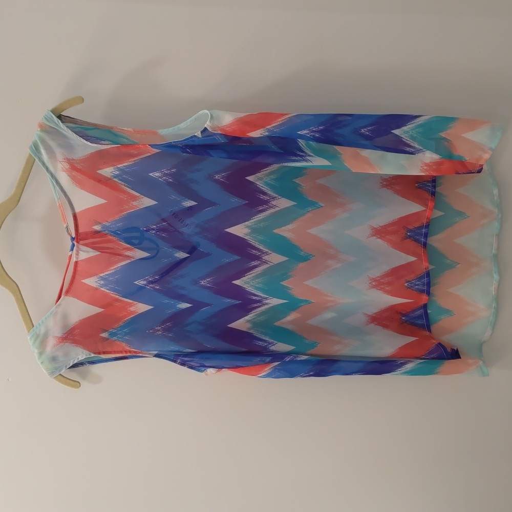Arynn Tie-Back Chevron Print Tank